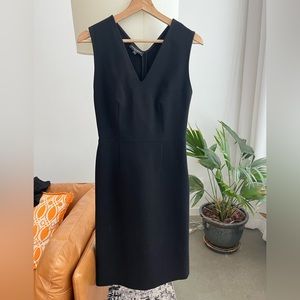 Narciso Rodriguez Black Midi Wool Cocktail Dress